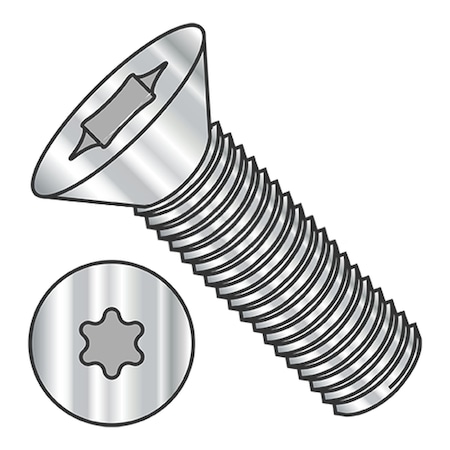 Usa Industrials 1/4"-20 x 5/8 in Torx Flat Machine Screw, Plain 18-8 Stainless Steel BULK-SCRW-7826